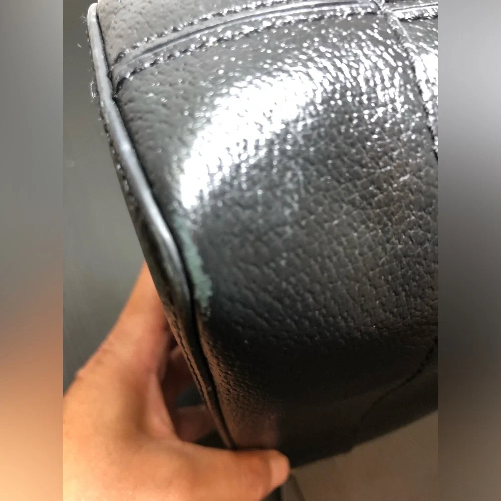 kate spade Black Pebbled Leather Dome Crossbody with Gold-Tone Logo